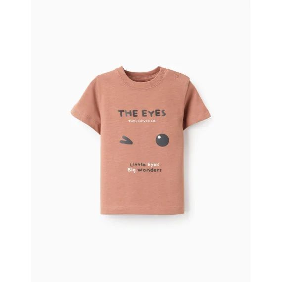 T-shirt En Jersey De Coton Marrón