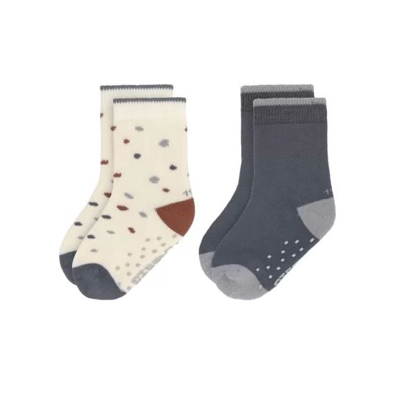 Lot de 2 paires de chaussettes bébé en coton bio Tiny Farmer bleu (pointure 19-22)