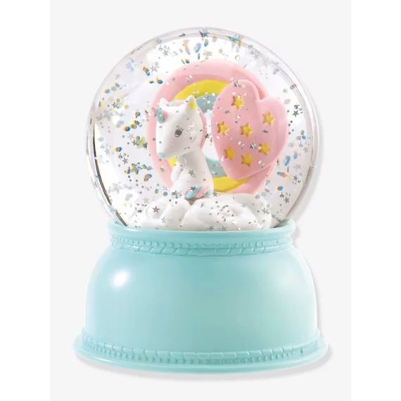Veilleuse Boule à Neige Licorne – DJECO bleu ciel