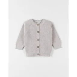 Cardigan En Tricot Fin Chiné Beige