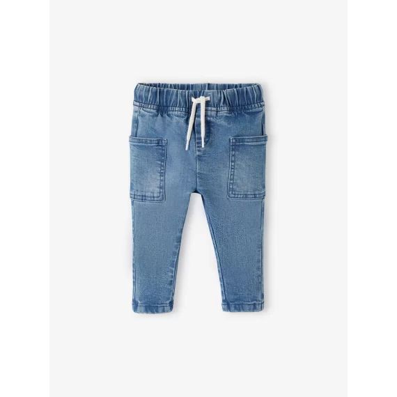 Pantalon en denim bébé taille élastiquée double stone