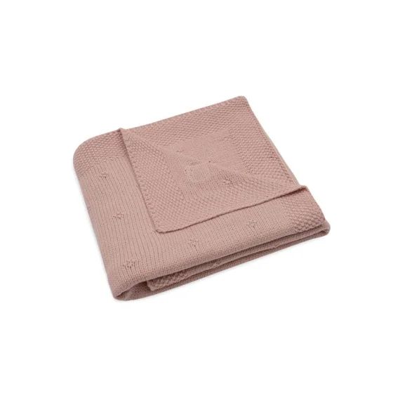 Couverture Berceau Cosy Knit En Coton Rose Sauvage