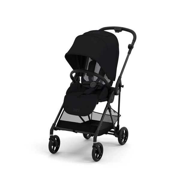 Poussette Cybex Melio 3 Châssis Carbon – Moon Black (2023)