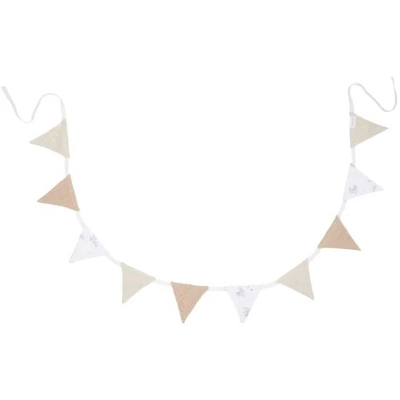 Guirlande Avec Fanions Beige, Blanc