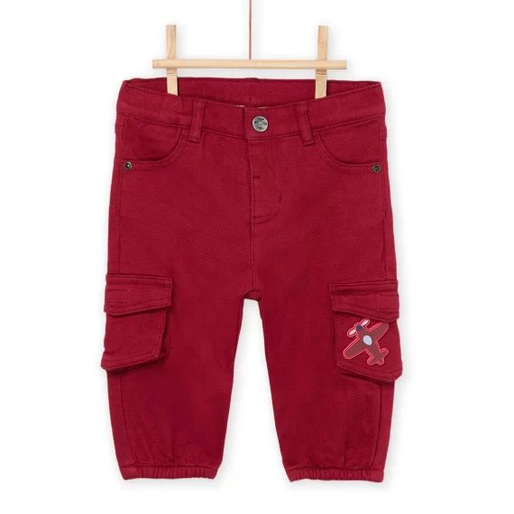 Pantalon En Twill – Bordeau