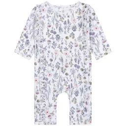 Pyjama sans pieds à motif Fille Blanc