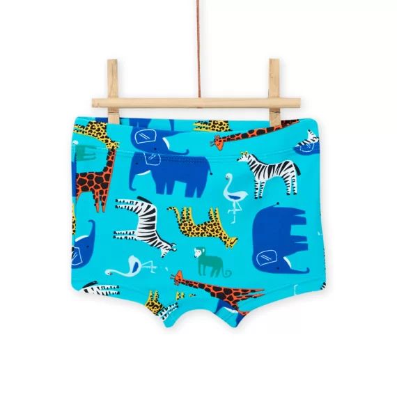 Maillot De Bain Bleu Turquoise À Imprimé Animaux Bébé Garçon