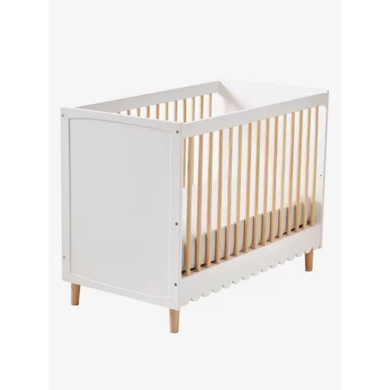 Lit bébé évolutif avec détails LIGNE FESTON écru