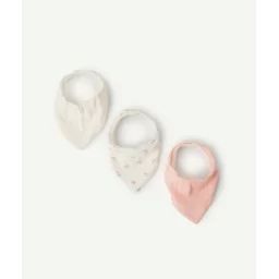 Lot de 3 bavoirs bébé en gaze de coton style bandanas –  – Soldes