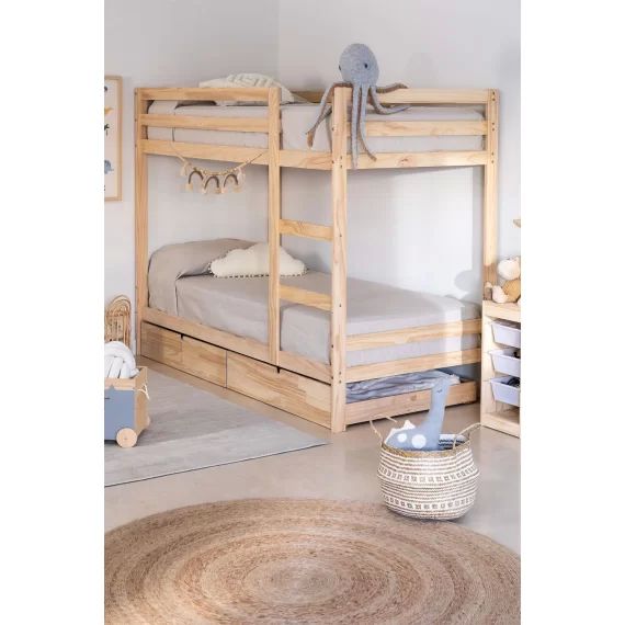Lit superposé en bois pour matelas de 90 cm Cooper Kids