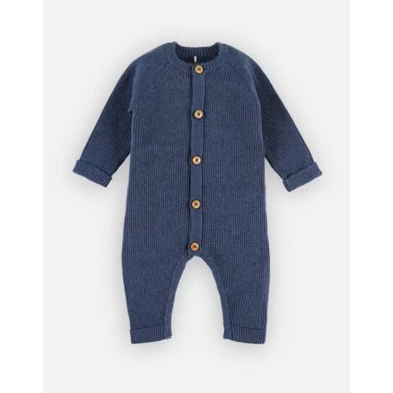 Combinaison en tricot bleu