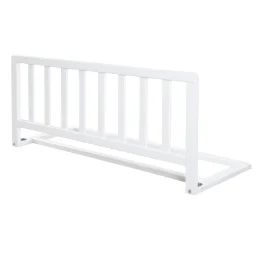 Barrière De Lit En Bois – Protection Anti-chute Sûre Pour Bébés Et Enfants Blanc