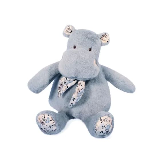 Peluche hippopotame bleu doux Hippo Bandana (22 cm)