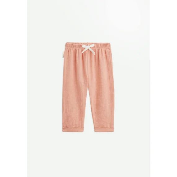 Pantalon Enfant En Gaze De Coton Mindanao Rose