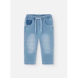 Jean Avec Taille Élastique Et Cordon De Serrage Bleu