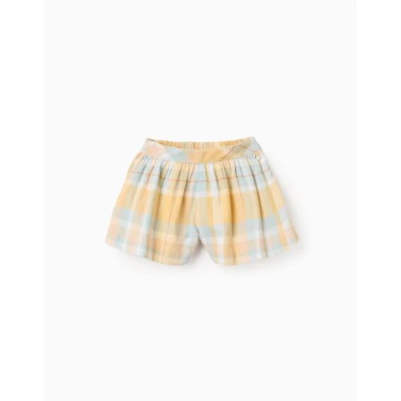 Short À Carreaux Brothers & Sisters Jaune Clair