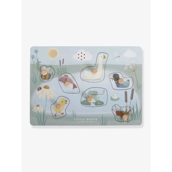 Puzzle Sonore en bois FSC – LITTLE GOOSE vert