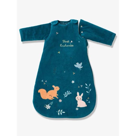 Gigoteuse manches amovibles FORET ENCHANTEE bleu