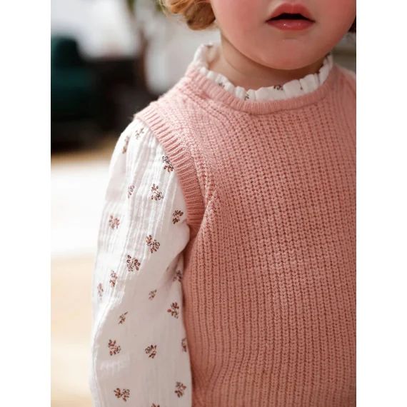 Pull 2 en 1 bébé rose poudré