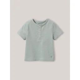T-shirt Tunisien En Coton Biologique Rayre Bleue
