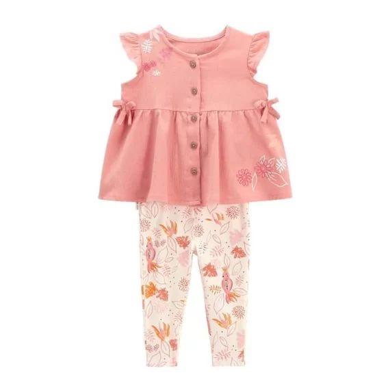 Ensemble Bébé Fille Tunique + Legging Sumba Rose