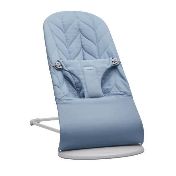 Transat Bliss – Bleu / Coton, matelassage Pétale / Gris clair