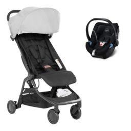 Poussette Mountain Buggy Nano V3 – Silver + Coque Auto Cybex Aton 5 – Deep Black