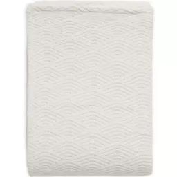 Couverture en tricot crème blanc (75 x 100 cm)