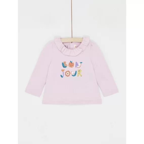 T-shirt Parme À Motif Fantaisie Bébé Fille