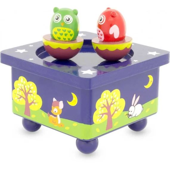 Boite À Musique Hibou Violet