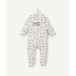 Dors bien bébé blanc en coton bio imprimé bateau et message –  – Soldes