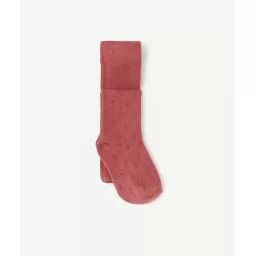 Collants ajourés bébé fille rouge foncé