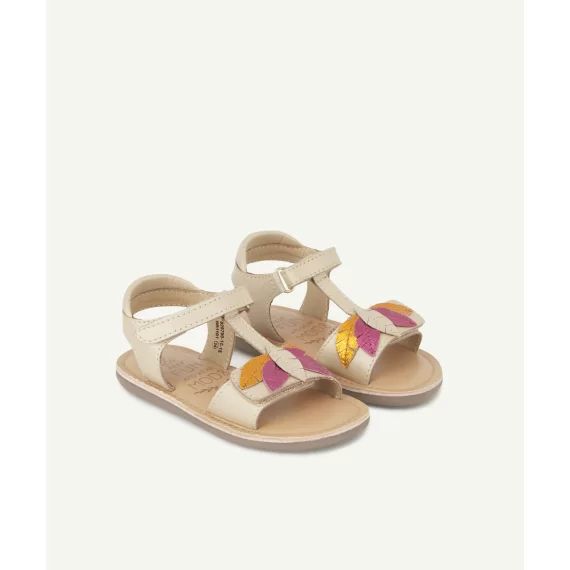 Sandales en cuir cloleaf or –  – Soldes