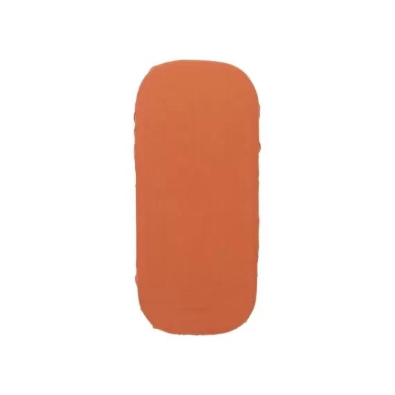 Drap housse de berceau en coton bio Melody Toffee (80 x 40 cm)