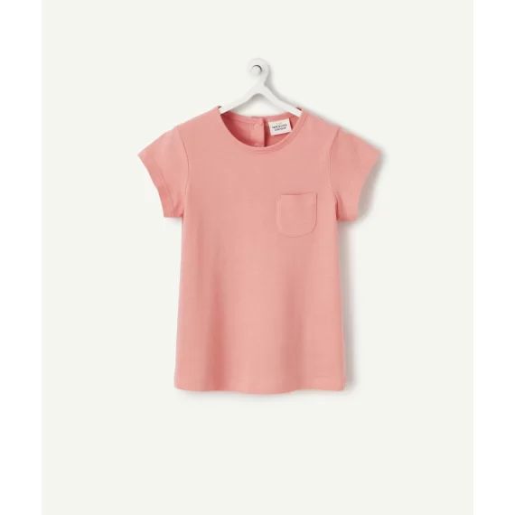 T-shirt bébé fille en coton rose –  – Soldes