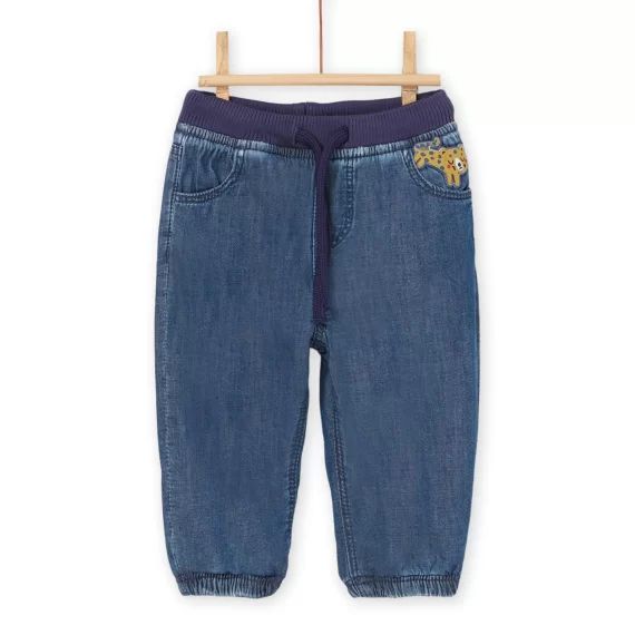 Pantalon À Taille Élastiquée – Denim
