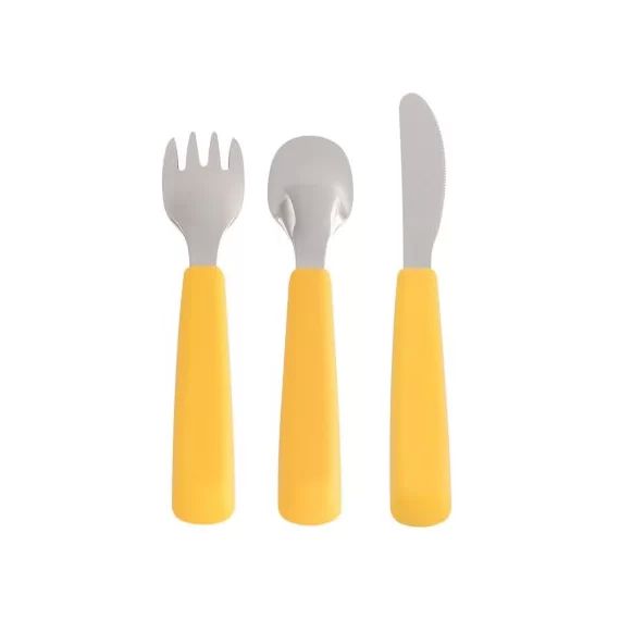 Set de 3 couverts jaune