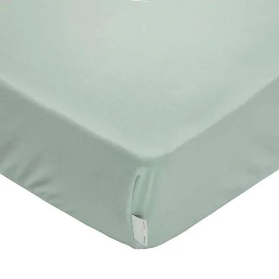 Drap Housse En Coton Jersey Uni 70×140 Vert De Gris Vert