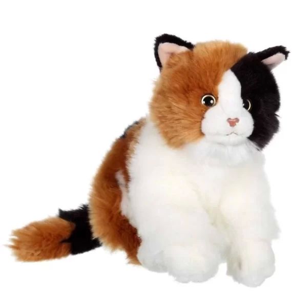 Peluche – Gipsy Toys – Chat mimiz – 28cm – Tricolore blanc