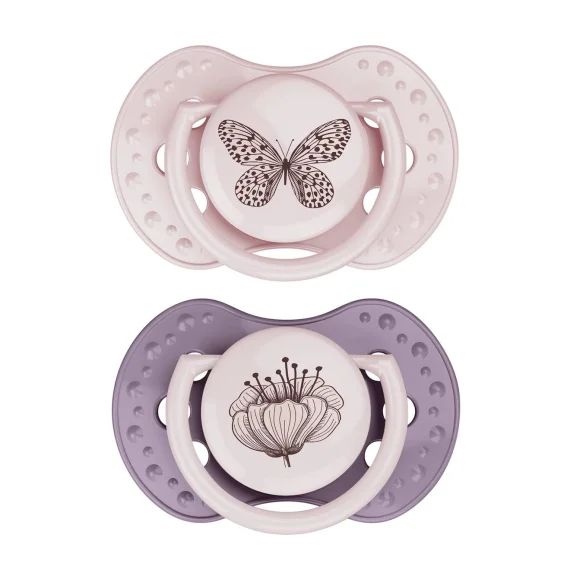 Lot De 2 Sucettes Dynamique Lovi Botanic Taille 2 De 3 À 6 Mois Rose