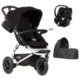 Poussette Mountain Buggy Swift – Black + Cocoon V2 + Coque Auto Cybex Aton 5 – Deep Black