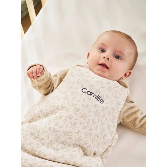 Gigoteuse sans manches personnalisable HYGGE beige imprimé