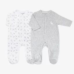 Lot de 2 pyjamas bébé – TROIS KILOS SEPT gris