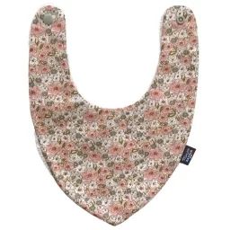 Bavoir bandana – Fleur Kalmia rose