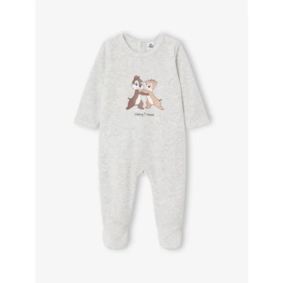 Dors-bien bébé garçon Disney® Tic & Tac en velours gris chiné