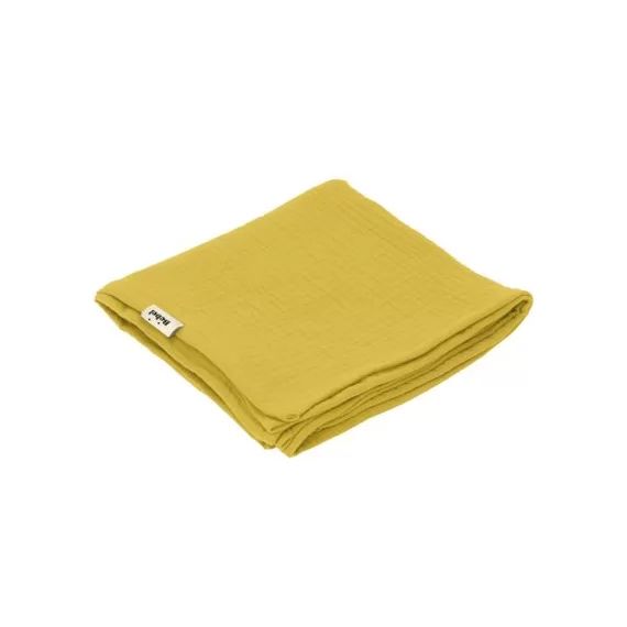 Lange en coton jaune moutarde (90 x 90 cm)
