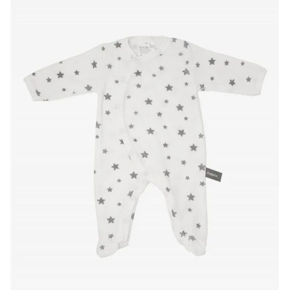 Pyjama Bébé En Coton Bio Imprimé Étoiles Gris