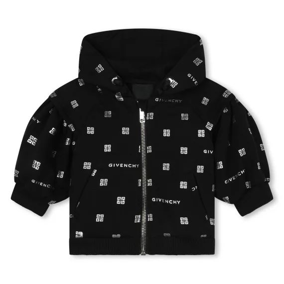 Cardigan à capuche Fille Noir