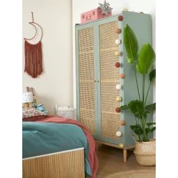 Armoire cannage LIGNE POÉSIE vert