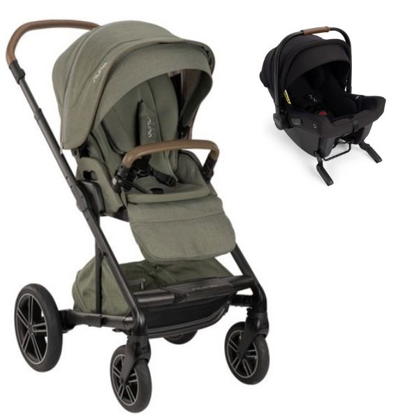 Poussette Nuna Mixx Next – Pine + Coque Auto Pipa Urbn – Caviar